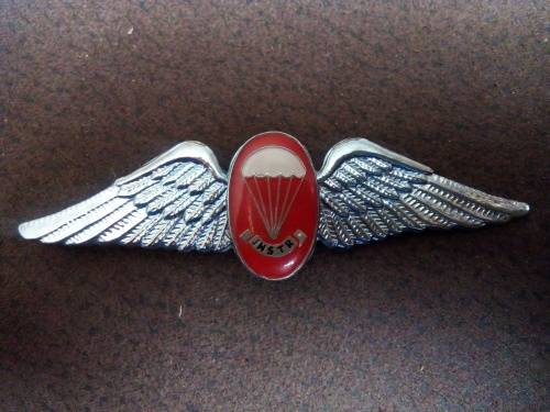 SADF ... PARA FREE FALL INSTRUCTOR WINGS .. FULL SIZE .. PINS INTACT