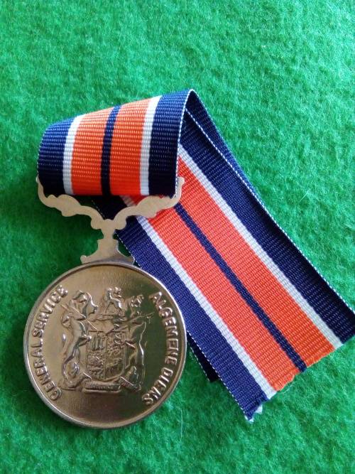 SADF .. GENERAL SERVICE MEDAL (FULL SIZE) ... RIM NUMBERED