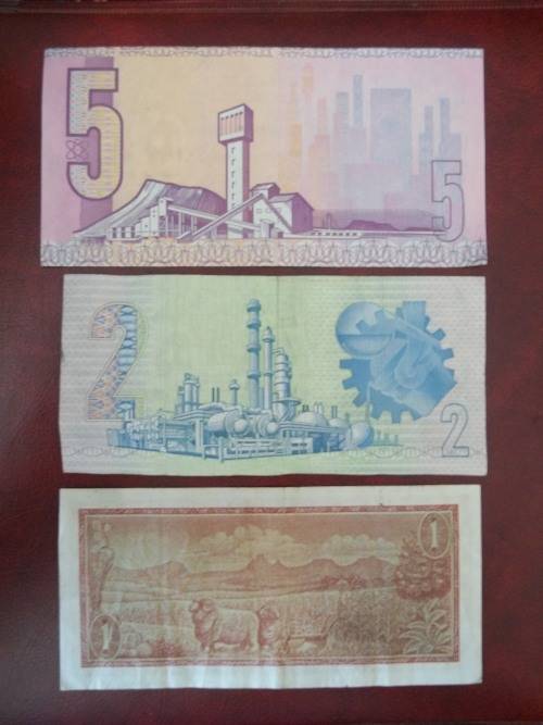 RSA - LOT OF 3 X BANKNOTES (DE JONGH / DE KOCK / STALS) GOOD CIRCULATED