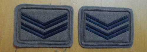 SADF - CPL COLLAR RANK PAIR - IRON ON UNUSED