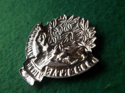 SADF - REGT PRESIDENT STEYN CAP AND COLLAR BADGE SET (Shortened lugs on cap badge)