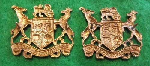 SADF - WO2 METAL RANK PAIR - PINS INTACT