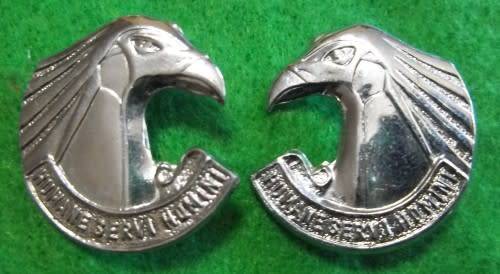 SADF - PERS CORPS COLLAR BADGE PAIR (FULL SIZE)  - PINS INTACT