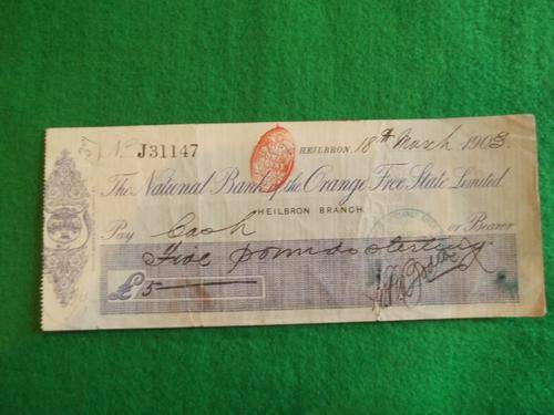 1903 National Bank of the Orange Free State - tjek