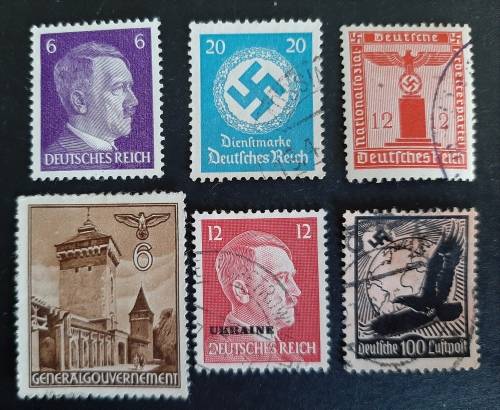 WW2 ERA GERMAN THIRD REICH POSTAGE STAMPS     (S7)