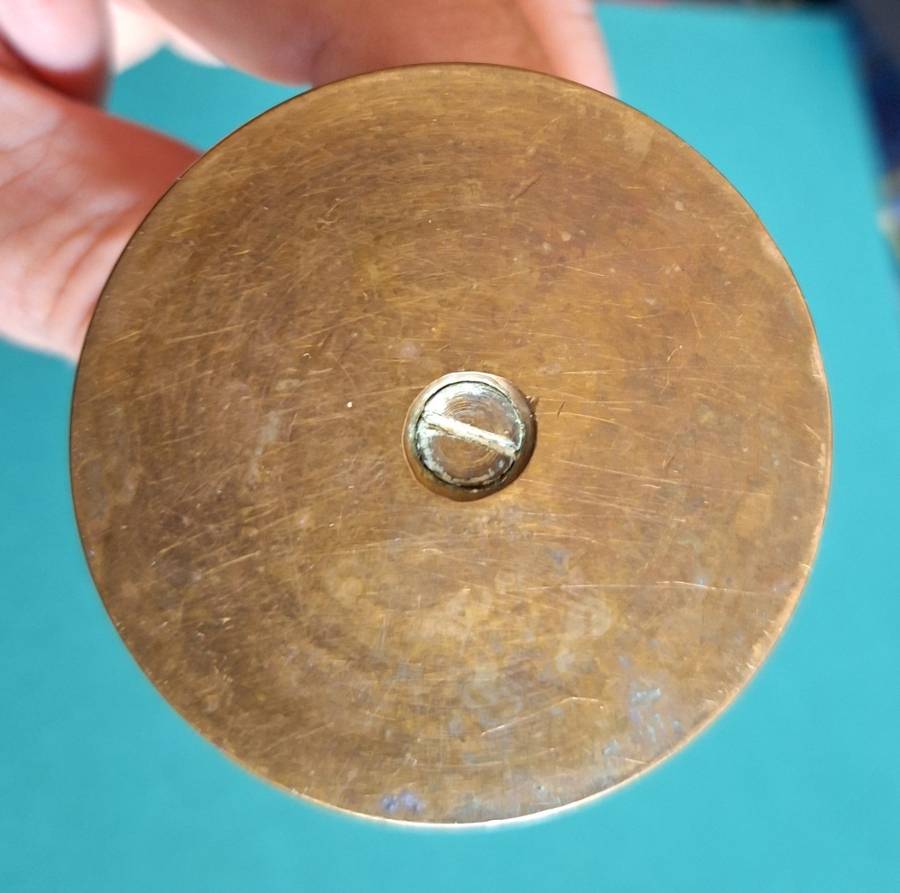 BORDER WAR ERA 12.7 MM (.50) SHELL ON BRASS BASE - TOTALLY INERT / FFE