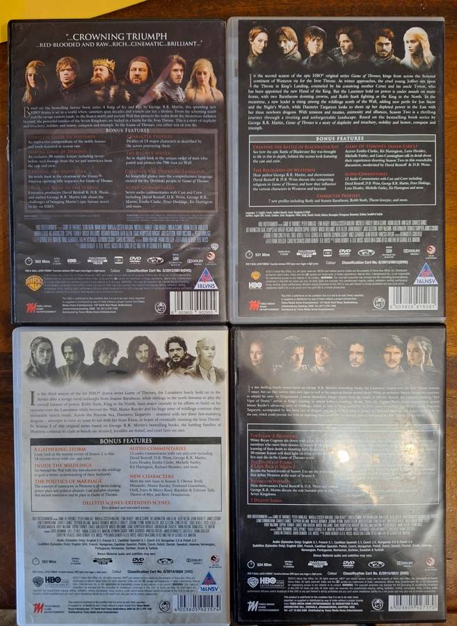 GAME OF THRONES  @@@ SEASON 1 - 4 @@@ DVD BOX SET LOT