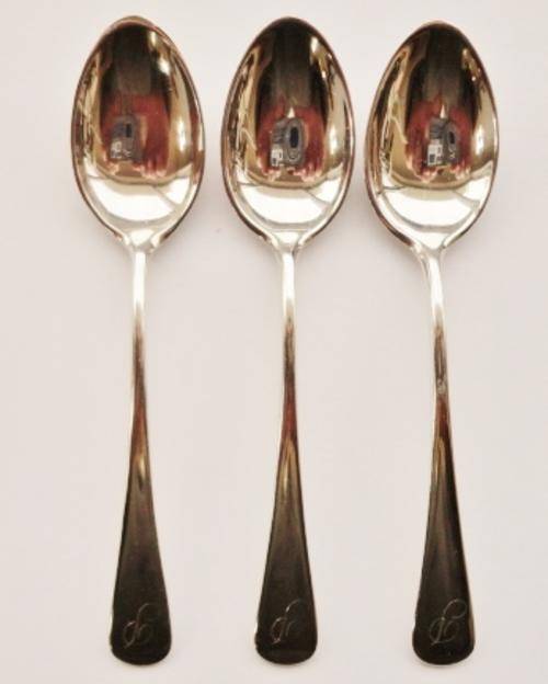 Three Hallmarked Silver Teaspoons Birmingham 1913