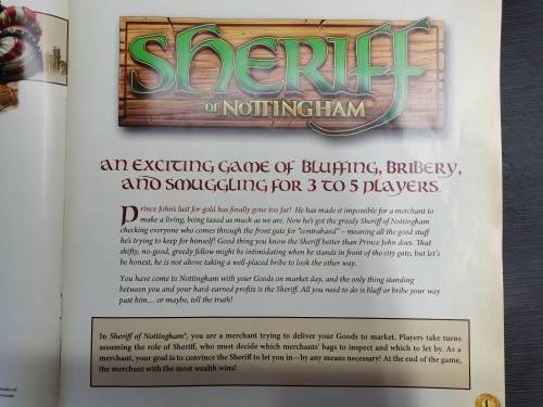 Sheriff of Nottinham Board Game