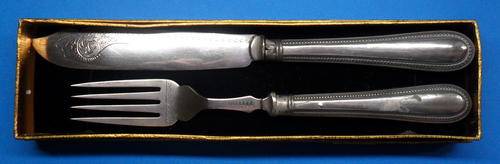 Hallmarked EPNS  Knife & Fork - One bid for both!