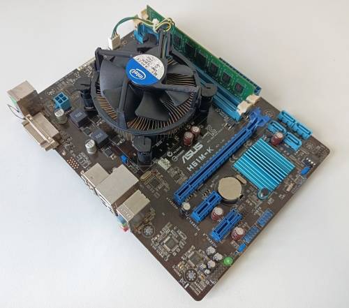 Asus H61M-K motherboard + Intel i3 3.3GHz CPU + Samsung 2GB RAM + Maxtor 80GB HDD + Windows 11 Pro