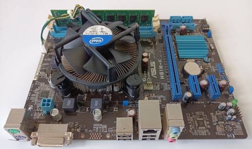 Asus H61M-K motherboard + Intel i3 3.3GHz CPU + Samsung 2GB RAM + Maxtor 80GB HDD + Windows 11 Pro