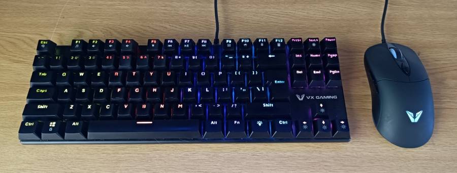 VX Gaming Keyboard and Mouse | RGB, 12000 DPI, Tenkeyless, Mechanical Switches