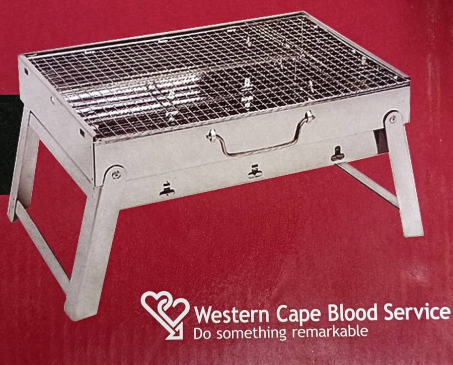 Portable stainless steel charcoal grill