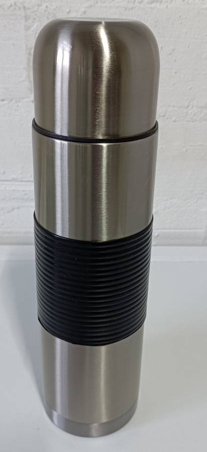 Thermos Flash 1Lt Double Wall Hot & Cold Bullet Flask with Antislip Rubber Grip