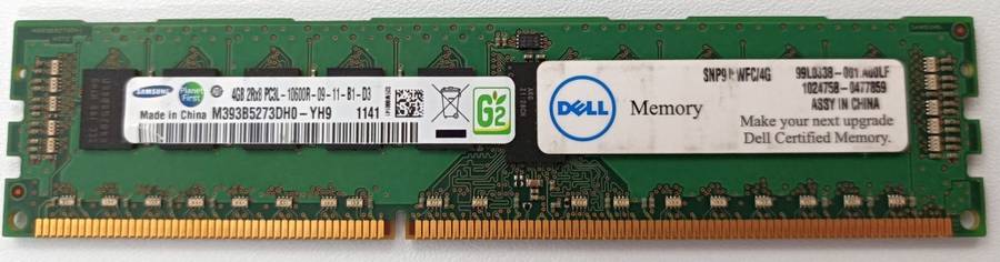 Samsung 4GB DDR3-1333 PC3-10600 ECC Server RAM