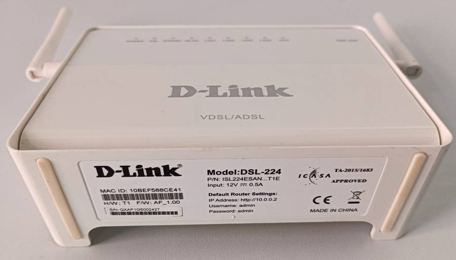 D-Link DSL-224 router ADSL/VDSL modem