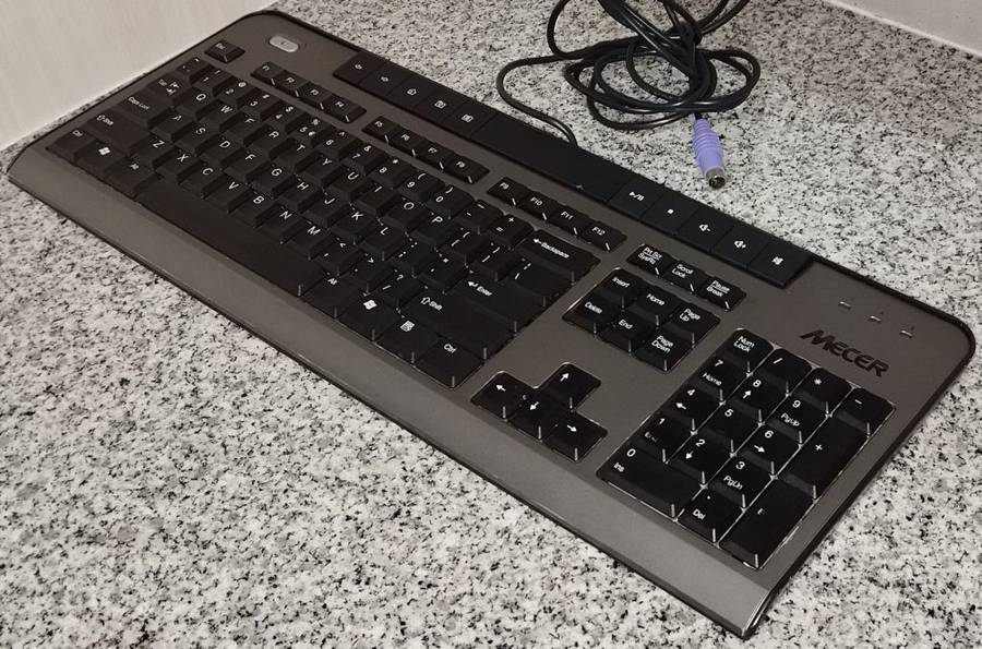 Mecer Black PS/2 Keyboard with multi-media keys