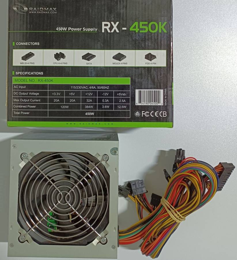 2x problematic Raidmax 450w power supplies | Turns on but unstable in Windows | In box