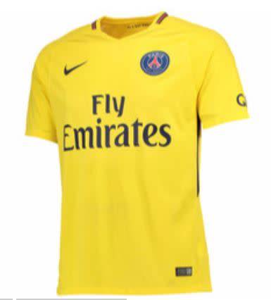 17-18 PSG Away Jersey Yellow - Large