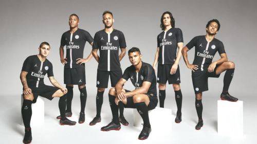 18-19 PSG Away Jersey Black Air Jordan - Large