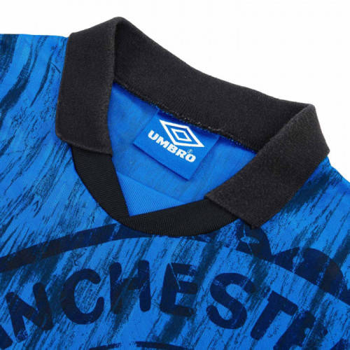 92-93 Manchester United Away Jersey Blue - XL (Retro)