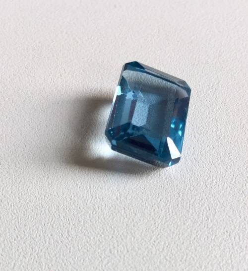 Lab created VVS 17.05 Ct Sky Blue Sapphire Emerald Cut Gem Stone