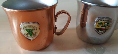 * SADF BORDER DUTY / GRENSDIENS * - COMMEMORATIVE SOUVENIR MINI TANKARDS.