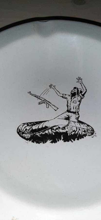 * Rhodesian Bush War * -  ULTRA RARE : Operation Splinter 1977 -78 Lake Kariba ZIPRA Gook Ash Tray.