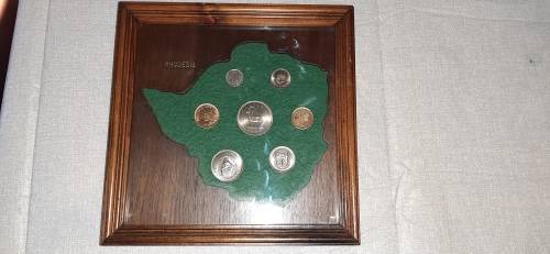 RHODESIAN SET #1 ** Rhodesia : Mounted & Framed Short Coin Set **