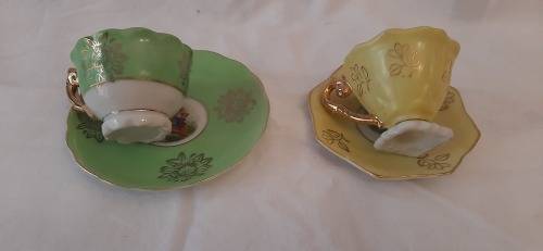 ** STUNNING- Miniature German/Austrian Fine Bone China Demitasse Duo`s. **