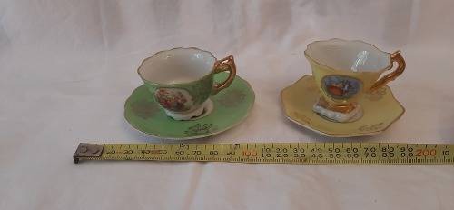 ** STUNNING- Miniature German/Austrian Fine Bone China Demitasse Duo`s. **