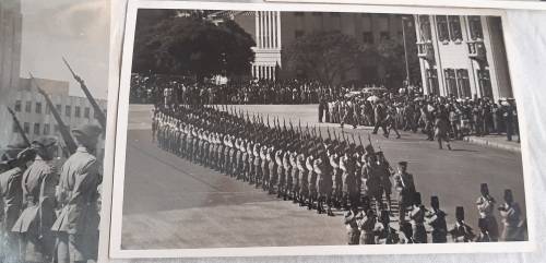 ** RARE : 1956 Rhodesia-Nyasaland Appointment of Sir Roy Welensky Parade Photographs (x10). Lot #2.