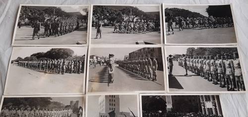 ** RARE : 1956 Rhodesia-Nyasaland Appointment of Sir Roy Welensky Parade Photographs (x10). Lot #2.