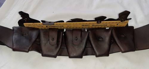 ** ORIGINAL- WW2  South African .303 Leather Ammunition Bandolier (Union Marked 1942).**