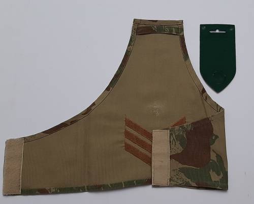 ** Pre-1994 South African Police (SAP) Camo L/Sergeant Brassard and Unit 19 Pocket Flash **