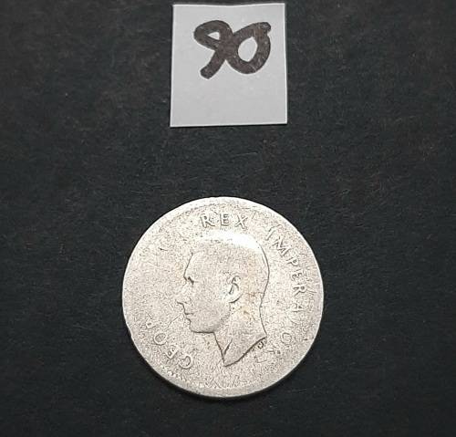 ** 1945 South Africa Silver 3 Pence Coin #90  (F).**