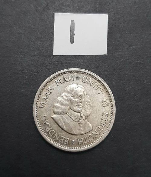** 1963 South Africa Silver 10c Coin #1  [ Circulated ](VF).**