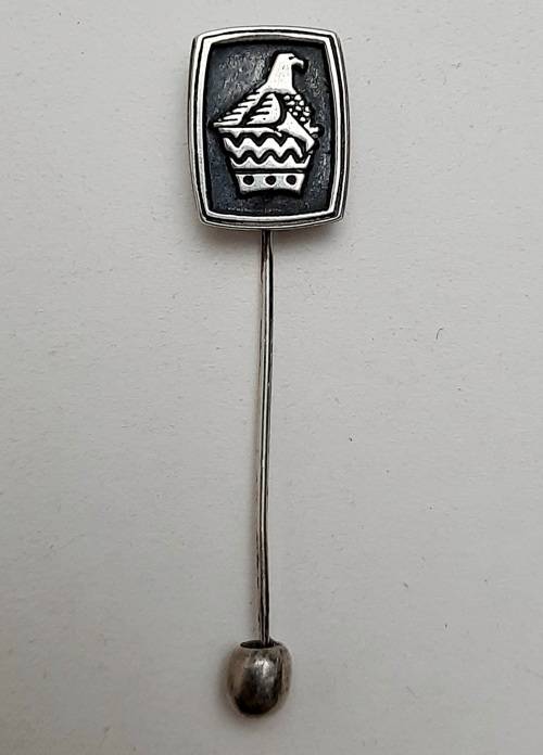 ** Rhodesian .925 Silver Tie / Lapel Pin with Zimbabwe Bird (3.13 g).**