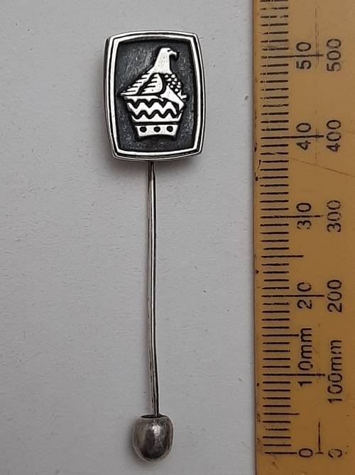 ** Rhodesian .925 Silver Tie / Lapel Pin with Zimbabwe Bird (3.13 g).**