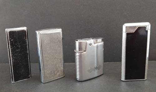 ** Lot : Assorted 20th Century Ronson and Win Cigarette Lighters (x4) [UNTESTED].**