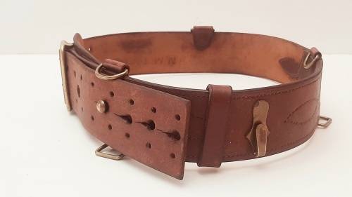 Boer War British Officer's Leather Mounted Infantry Sam Browne Belt - Patt.1897