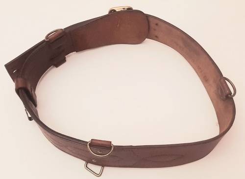 Boer War British Officer's Leather Mounted Infantry Sam Browne Belt - Patt.1897