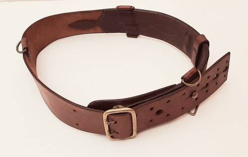 Boer War British Officer's Leather Mounted Infantry Sam Browne Belt - Patt.1897
