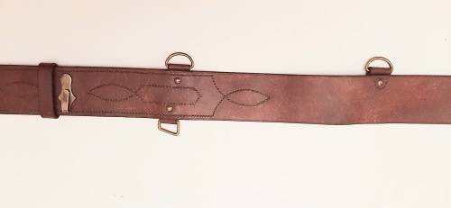 Boer War British Officer's Leather Mounted Infantry Sam Browne Belt - Patt.1897