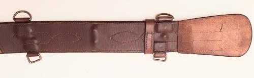 Boer War British Officer's Leather Mounted Infantry Sam Browne Belt - Patt.1897