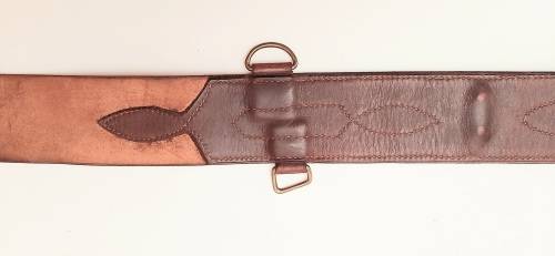 Boer War British Officer's Leather Mounted Infantry Sam Browne Belt - Patt.1897