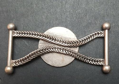 ** Boer War Era : Gentleman`s Silverplated Queen Victoria Tie-Fob (6cm x 3cm).**