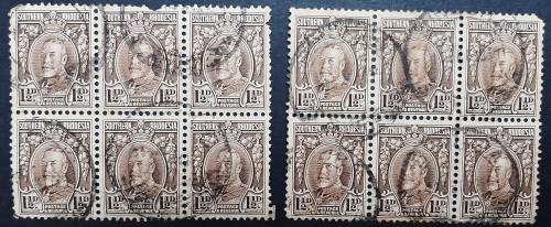 ** RARE :  1933 Southern Rhodesia KGV 1½d Stamps x12 (USED).**