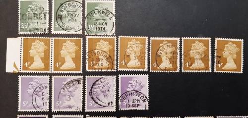 ** 1974 Great Britain QEII Definitives Stamps x62 (USED).**